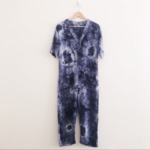 TYSA French Market Playsuit Tie Dye Jumpsuit Blue